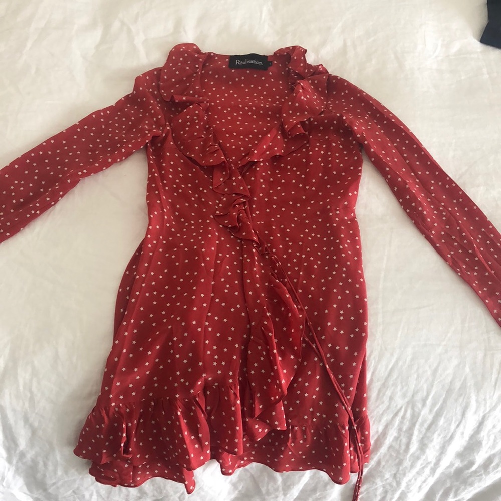 Realisation red wrap dress